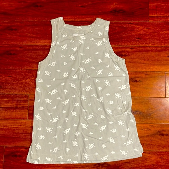 Current/Elliott Baby Blue Floral Distressed Tank Size 3 - Picture 1 of 4